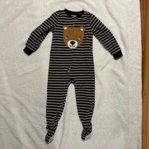 Carter's Black and Brown Striped Bear One Piece